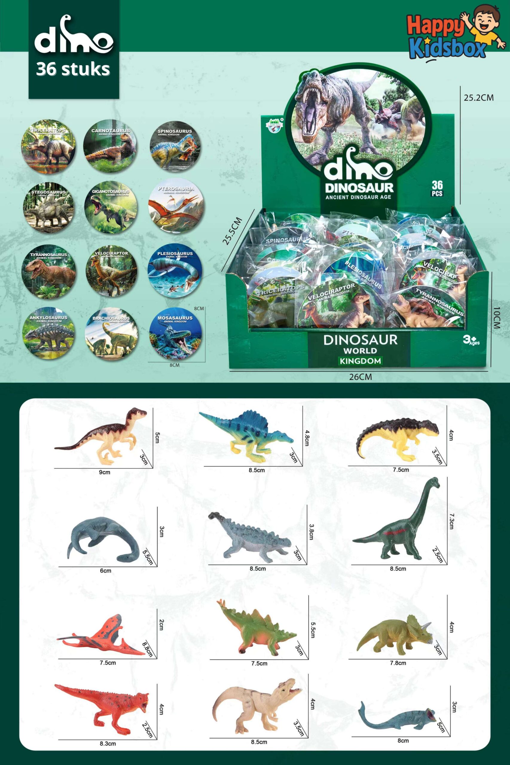 Kidsbox dino met dino speelgoed - Afbeelding 3