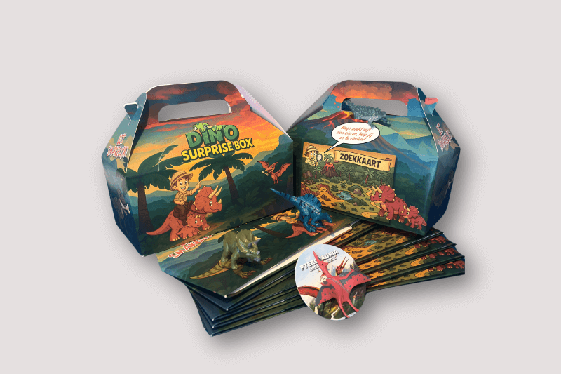 Kidsbox dino met dino speelgoed - Afbeelding 4